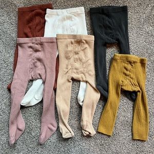 Girls cable knit leggings